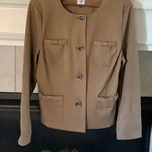 CAbi short waist jacket classic herringbone